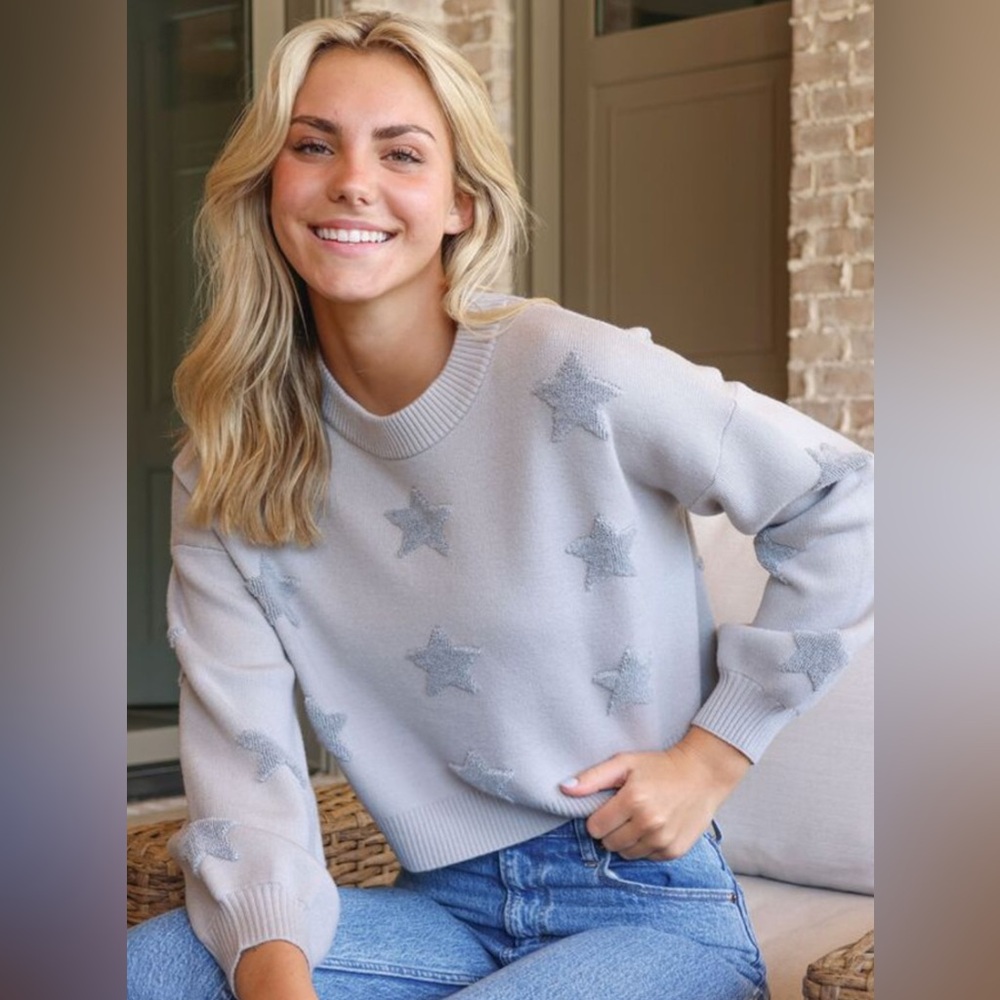 Simply Southern cropped Star Sweater